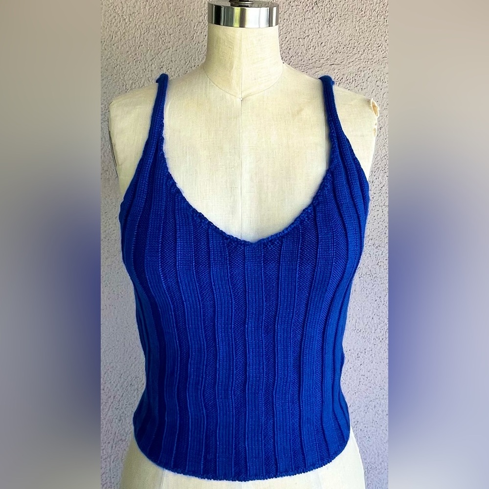 Vibrant Blue Knit Tank Top